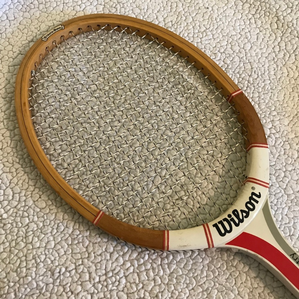 Vintage Wilson Jimmy Connors Sentry Wood Tennis Racquet with T3000 Cover 4 3/8 - Picture 10 of 12